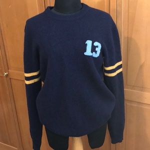 Navy Blue Varsity Sweater #13